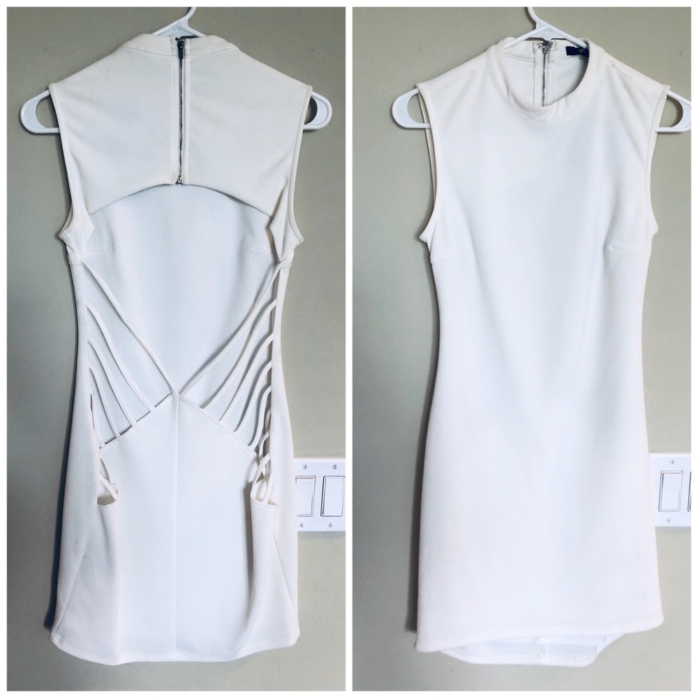 ✨NWT WHITE BACKLESS FITTED DRESS✨